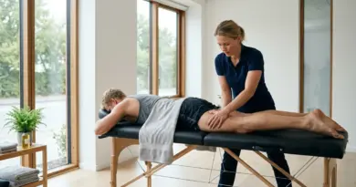 En atlet der modtager professionel massage efter træning for at fremme restitutionen
